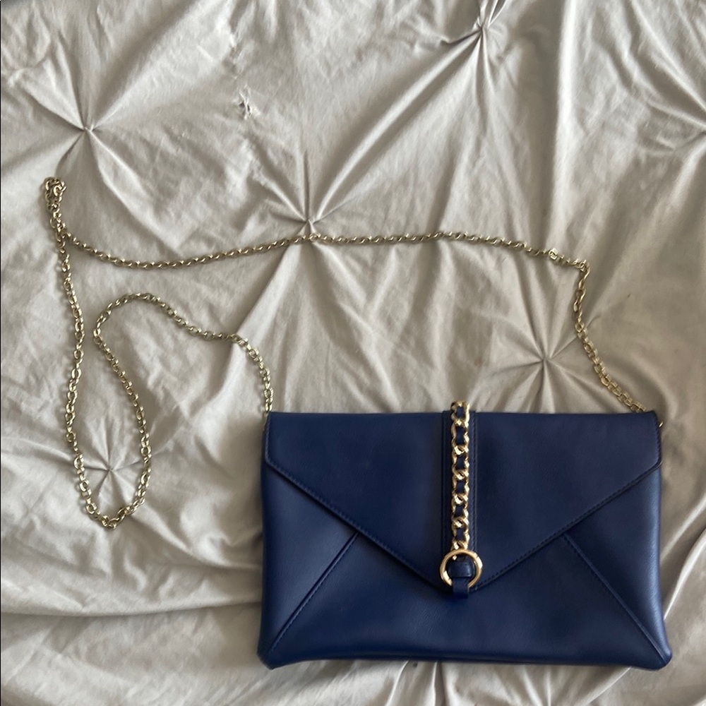 INC Blue Chain Crossbody